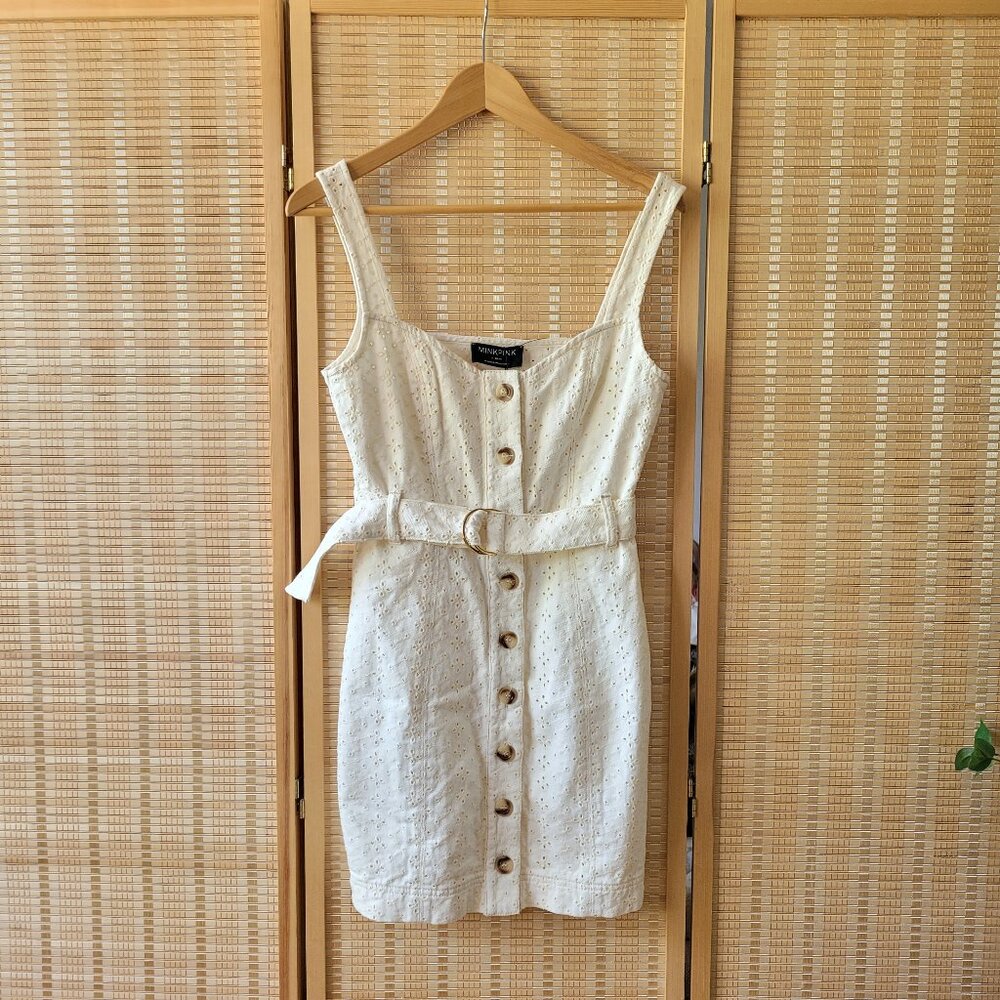 NWT MINKPINK Summer Eyelet Mini Dress